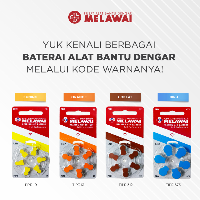 Yuk, Kenali Berbagai Baterai Alat Bantu Dengar Melalui Kode Warnanya!
